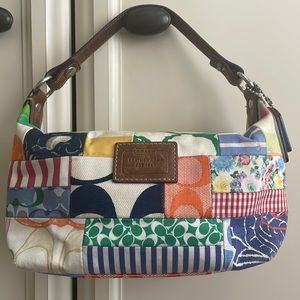 Vintage Coach Mixed Media Handbag